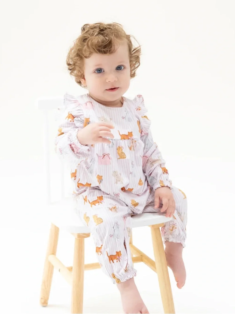 Angel Dear Fancy Pets Ruffle Romper 0-3 3-6 6-12 18-24 months